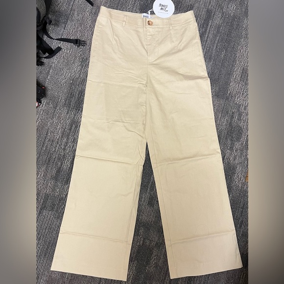 Beige High Rise Wide Leg Pants - Picture 2 of 2